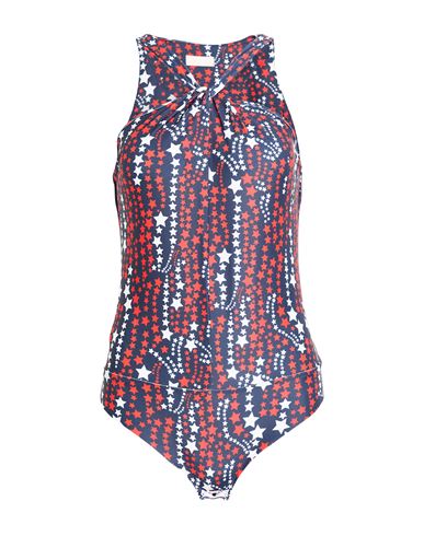 Liu •jo Woman Bodysuit Midnight Blue Size 8 Polyester, Elastane In Blue