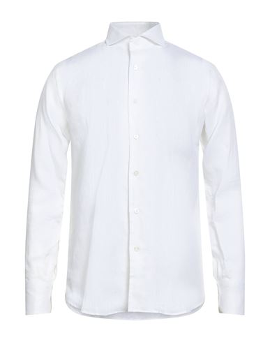 Canali Man Shirt White Size Xxl Linen In White
