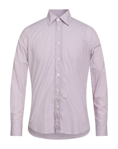 Canali Man Shirt Lilac Size Xl Cotton In Gray