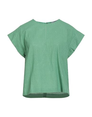 Jijil Woman Top Green Size 8 Cotton In Multi