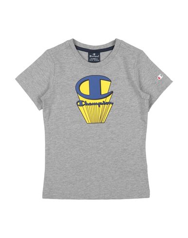 Champion Toddler Boy T-shirt Grey Size 7 Cotton, Viscose In Gray