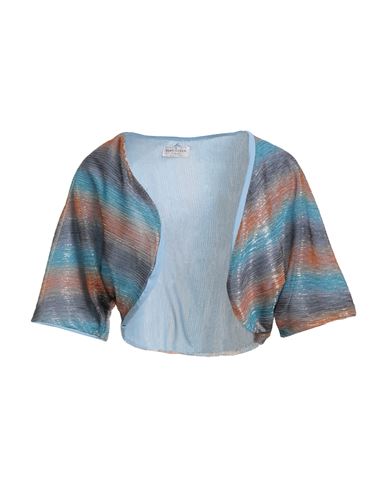 Rebel Queen By Liu •jo Woman Shrug Azure Size L Polyester, Metallized Polyamide In Blue