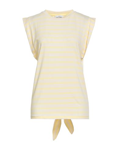Rebel Queen By Liu •jo Woman T-shirt Yellow Size M Cotton, Elastane In Neutral