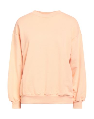 Rebel Queen By Liu •jo Woman Sweatshirt Apricot Size L Cotton, Elastane In Orange