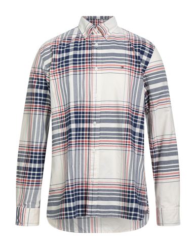 Tommy Hilfiger Man Shirt Navy Size L Cotton In Multi