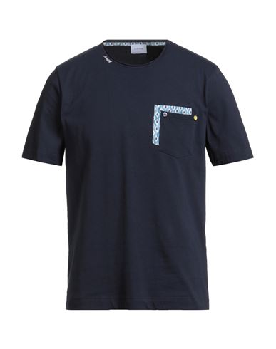 Seinse Man T-shirt Navy Size Xl Cotton In Blue