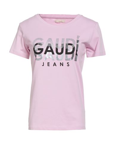Gaudì Jeans Woman T-shirt Light Pink Size S Cotton, Elastane