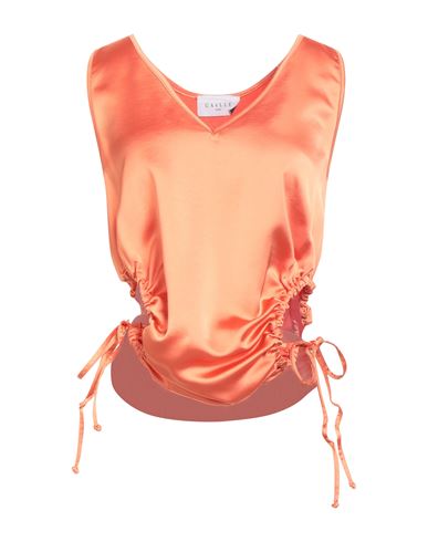 Gaelle Paris Gaëlle Paris Woman Top Mandarin Size 4 Polyester In Orange