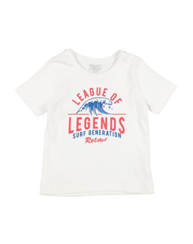 Retour Toddler Boy T-shirt White Size 7 Cotton In White