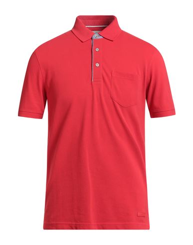 Bugatti Man Polo Shirt Red Size S Cotton In Red