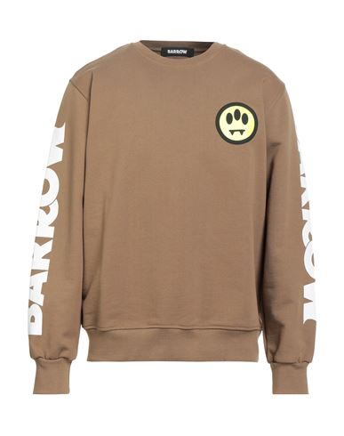 Barrow Smile Graphic Crewneck Sweatshirt In Brown