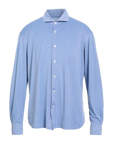 Orian Man Shirt Light Blue Size 17 Polyamide, Elastane In Blue