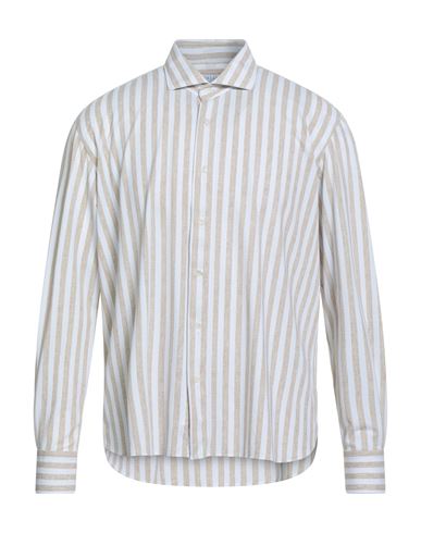 Orian Man Shirt Beige Size 17 ½ Polyamide, Elastane In Gray