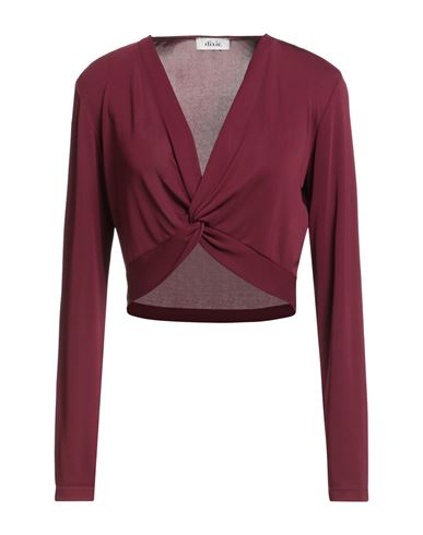 Dixie Woman Top Burgundy Size M Polyester, Elastane In Burgundy