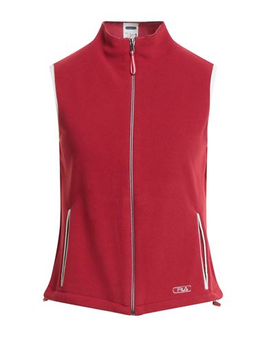 Fila Woman Sweatshirt Burgundy Size M Polyester In Red