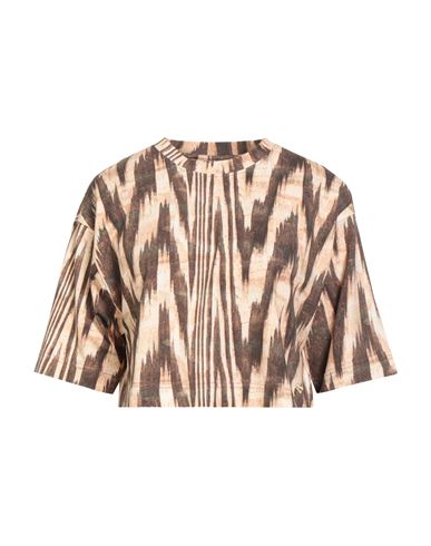 Fila Woman T-shirt Sand Size S Cotton, Elastane In Multi