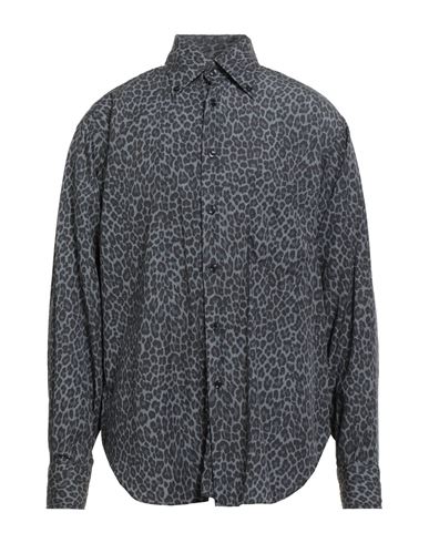 Tom Ford Man Shirt Grey Size 17 Lyocell, Cupro In Blue