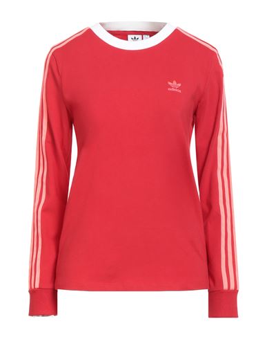 Adidas Originals Woman T-shirt Red Size 10 Cotton, Elastane In Red