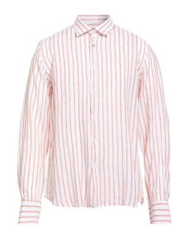 Luxury Man Shirt Orange Size 3xl Linen