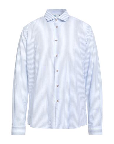 Alessandro Lamura Man Shirt Light Blue Size 3xl Linen, Cotton In Blue