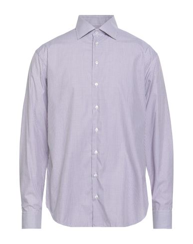 Giorgio Armani Man Shirt Plum Size 17 ½ Cotton In Purple