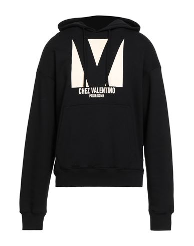 Valentino Garavani Man Sweatshirt Black Size L Cotton In Black