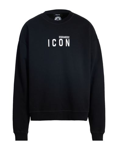 Dsquared2 Icon Man Sweatshirt Black Size L Cotton In Black