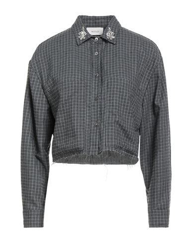 Vicolo Woman Shirt Grey Size M Polyester, Cotton In Gray