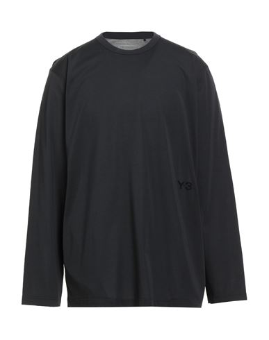 Y-3 Man T-shirt Black Size Xs Cotton, Recycled Polyester In Black