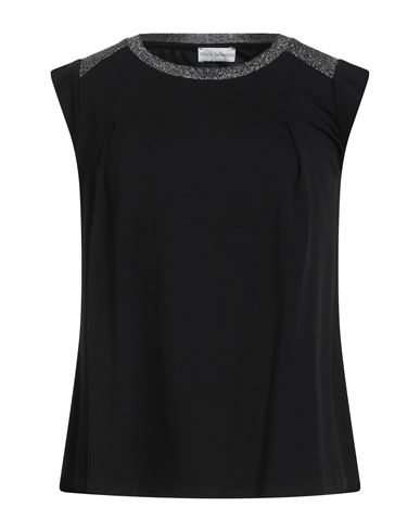 Maria Bellentani Woman T-shirt Black Size 6 Viscose, Elastane, Polyamide, Polyester In Black