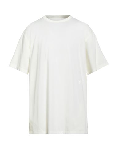 Y-3 Man T-shirt Ivory Size Xs Cotton, Recycled Polyester In White