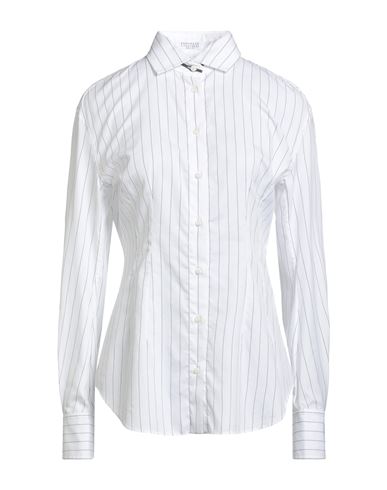 Brunello Cucinelli Striped Button-up Shirt In White