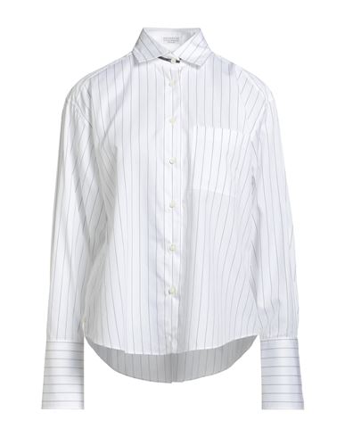 Brunello Cucinelli Striped Button-up Shirt In White