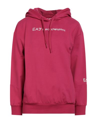 Ea7 Woman Sweatshirt Magenta Size Xl Cotton, Elastane In Pink