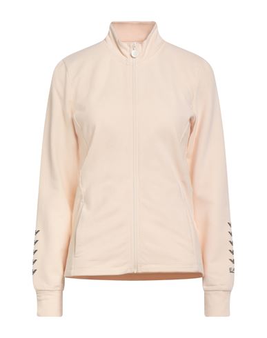 Ea7 Woman Sweatshirt Cream Size Xl Cotton, Elastane In White