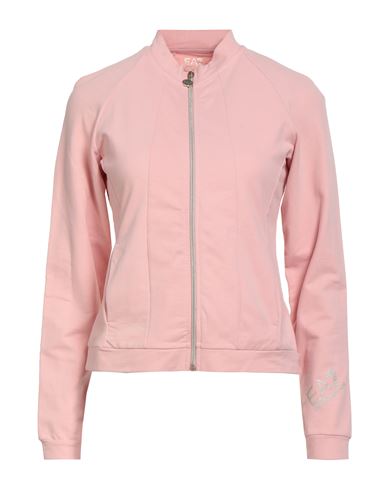 Ea7 Woman Sweatshirt Pink Size Xxl Cotton, Elastane In Pink