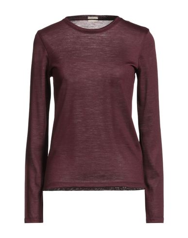 Massimo Alba Woman T-shirt Plum Size M Wool In Brown