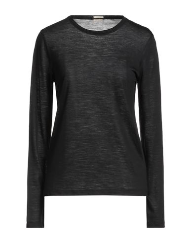 Massimo Alba Woman T-shirt Black Size M Wool In Black