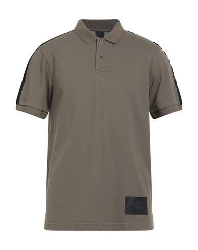 Armani Exchange Man Polo Shirt Khaki Size L Cotton In Brown