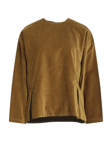 Black Crane Woman Top Mustard Size L Cotton In Yellow