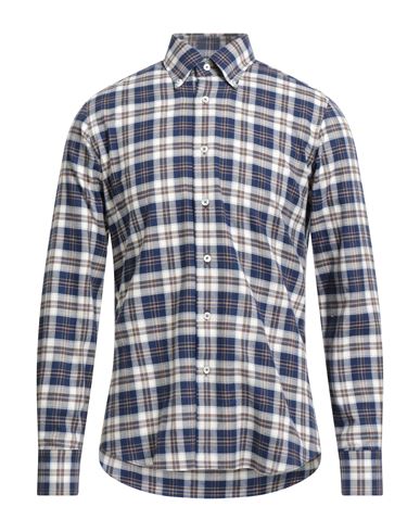 Grigio Washed Man Shirt Blue Size 15 ¾ Cotton In Multi