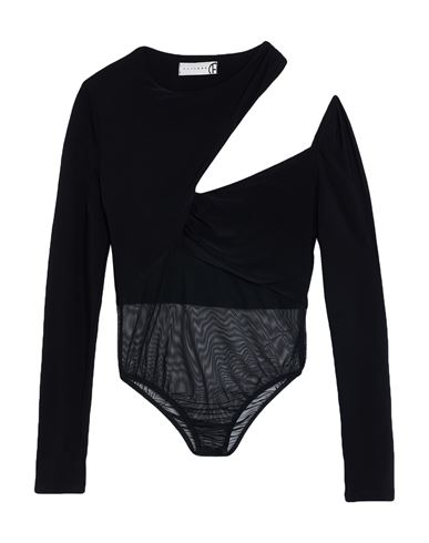 Haveone Woman Bodysuit Black Size M Polyester, Elastic Fibres In Black