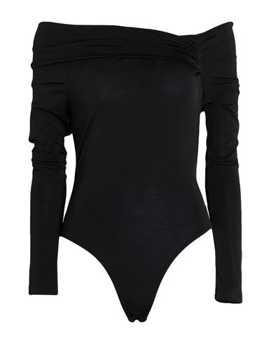 Haveone Woman Bodysuit Black Size S Polyester, Elastic Fibres In Black