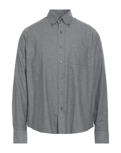 Grigio Man Shirt Charcoal Size 17 ½ Cotton In Gray