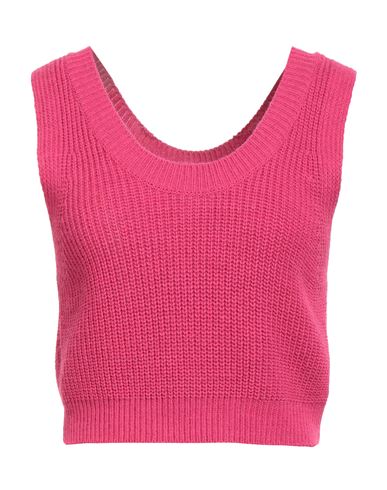 Tensione In Woman Top Magenta Size Onesize Acrylic, Wool, Viscose, Alpaca Wool In Pink