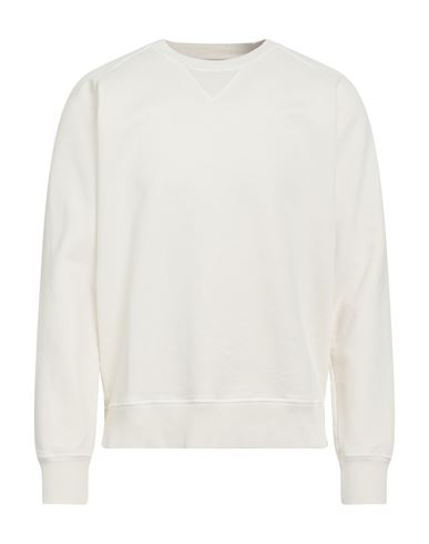 Nigel Cabourn Man Sweatshirt Ivory Size M Organic Cotton In White