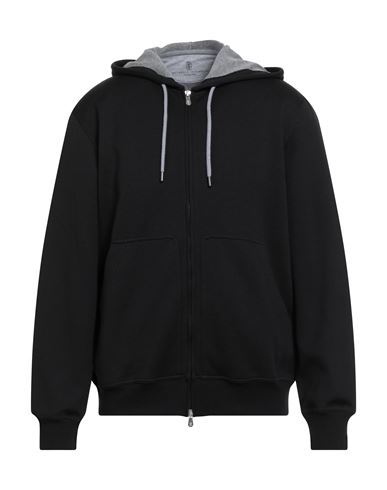 Brunello Cucinelli Hoodie Cotton Drawstring In Black