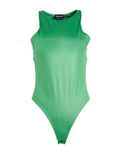 Giorgio Armani Woman Bodysuit Green Size 10 Polyamide, Elastane In Green