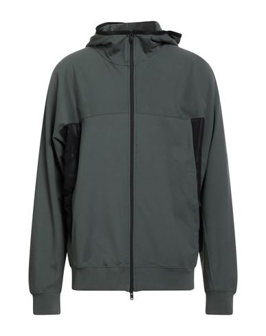 Y-3 Man Sweatshirt Military Green Size Xl Organic Cotton, Polyamide, Elastane In Gray