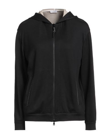 Brunello Cucinelli Cotton-silk Sweatshirt Topwear In Black